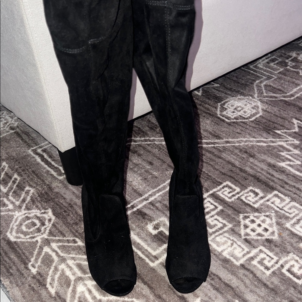 Steve Madden Black Over the Knee Boots